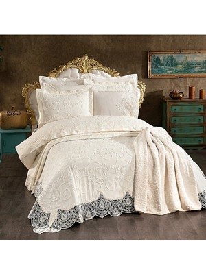 Danteel Home Saliha 10 Parça Battaniyeli Çeyiz Seti Krem