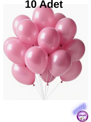 Atom 10 Adet 12 Inç Metalik Balon | Helyum Uyumlu Parlak Lateks Parti & Organizasyon Balonu