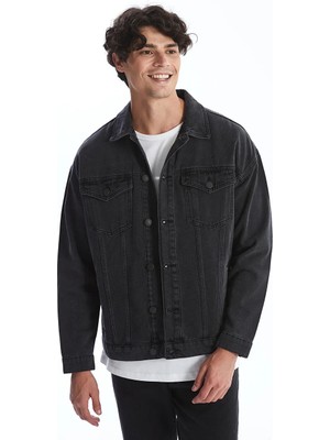 LC Waikiki Antrasit Rahat Kalıp Erkek Jean Ceket
