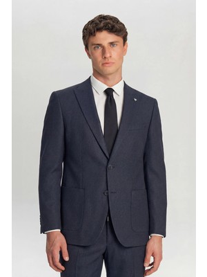 Sabri Özel Erkek Siyah Dar Kesim Slim Fit Şal Yaka Diyagonal 6 Drop Smokin Takım Elbise