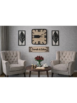 Duvar Saati 40 cm Şık ve Tasarım Kişiye Özel NO49