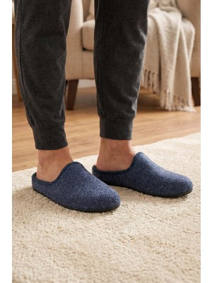 Gezer Erkek Kışlık İç Taban Çıkarılabilir Fusbetli Hakiki Deri PVC Alt Taban Keçe Ev Bahçe Terlik