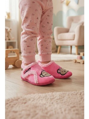 Gezer Kışlık Kız Çocuk Rahat Taban Cırt Cırtlı Ayarlanabilir Ev Okul Kreş Panduf Ayakkabı