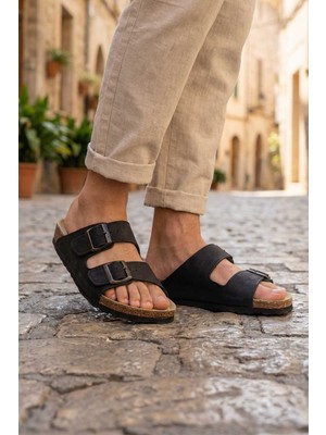 Gezer Yazlık Mantar Taban İki Toka Erkek Terlik