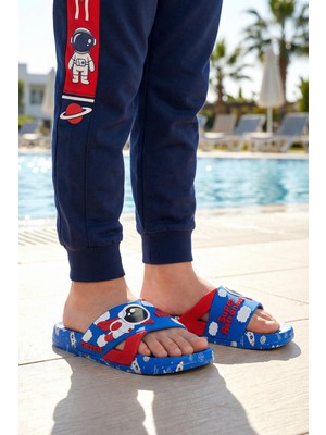 Gezer Erkek Çocuk Yazlık Poliüretan Islak Zemine Uygun Ev Bahçe Havuz Plaj Günlük Terlik