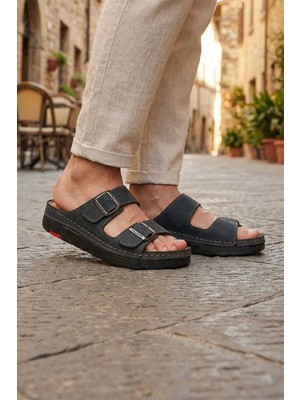 Paleng Yazlık Hakiki Deri Erkek Terlik