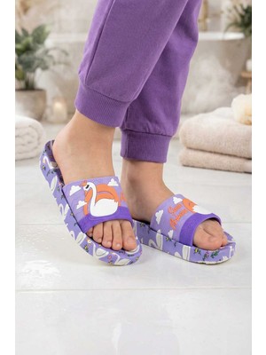 Gezer Kız Çocuk Yazlık Islak Zeminde Kullanıma Uygun Rahat Taban Ev Bahçe Plaj Havuz Terlik