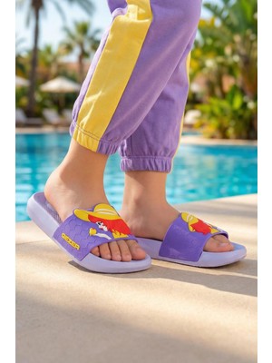 Gezer Kız Çocuk Yazlık PU Islak Zemine Uygun Ev Banyo Bahçe Havuz Terlik