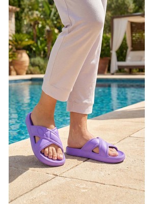 Gezer Kadın Yazlık Eva Islak Zemine Uygun Ev Bahçe Banyo Terlik