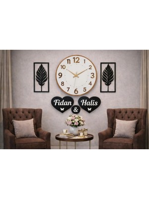 Salon Duvar Saati Kişiye Özel 40 Cmdir No 157