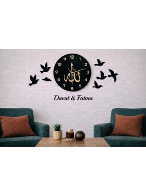 Duvar Saati Kişiye Özel 40 cm Şık ve Modern No 148