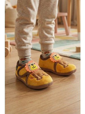 Gezer Bebe Erkek Çocuk Kışlık Cırtlı Ayarlanabilir Günlük Okul Kreş Panduf Ayakkabı