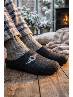 Gezer Kışlık Rahat Taban Ev Bahçe Erkek Terlik