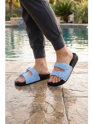 Gezer Yazlık Kadın Çift Toka Ayarlanabilir Islak Zemine Uygun Terlik10
