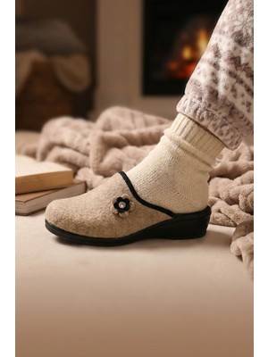 Gezer Kışlık Ev Bahçe Yüksek Topuk Kadın Terlik