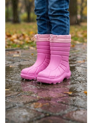 Gezer Kız Çocuk Kışlık Eva Boğazdan Lastikli Sessiz Taban Kar Bot Çizme