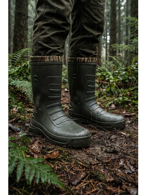 Gezer Kışlık Erkek Çoraplı Kısa Fır Çizme