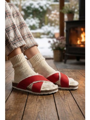 Gezer Paleng Mantar Taban Kışlık Kadın Terlik