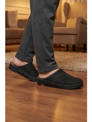 Gezer Paleng Kışlık  Deri Erkek Terlik