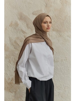 QEF Soft Line Pamuk Şal Sütlü Kahve