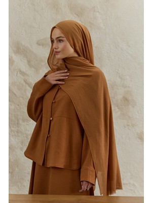 QEF Soft Line Pamuk Şal Badem