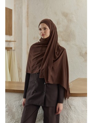QEF Soft Line Pamuk Şal Acı Kahve