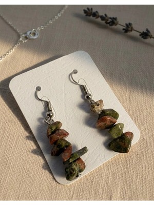 Meneva Aksesuar Unakit Doğal Taş Küpe