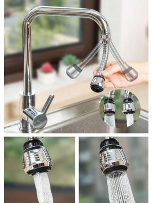 3b Trend 360 Derece Döner Hortumlu Musluk Başlığı – 2 Fonksiyonlu Su Tasarruf Aparatı