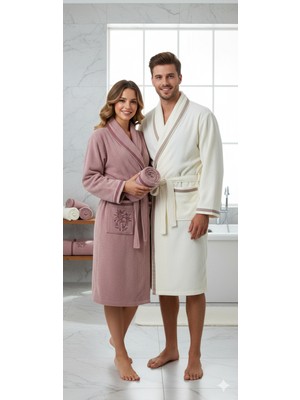 Özdilek Nev Marka Dordabo Aile Bornoz Seti 6 Parça Krem-Pudra (Nev,özdilek Grubuna Ait Bir Markadır)