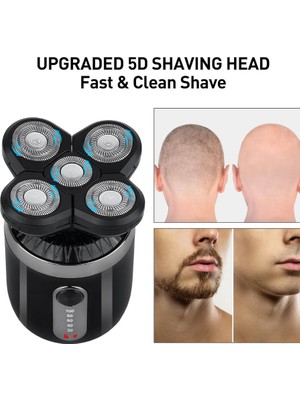 Meli Collection Seyahat Tipi 5 Başlıklı Günlük Sıfır Sakal&çizim Başlık Traş Makinesi USB Şarjlı Cep &çanta Boy