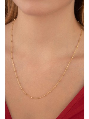 Fiyonk Kuyumculuk 14 Ayar Altın Topcuk Sıralı Zincir