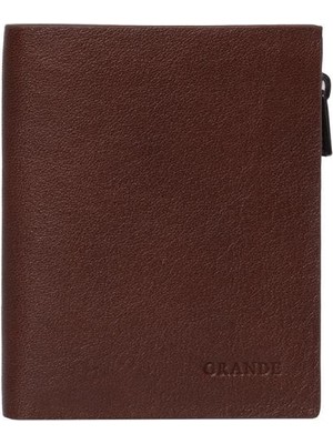 Grande Gerçek Deri Unisex Cüzdan Hakiki Deri Küçük Boy