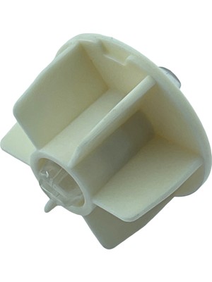 MorPerde 38'lik Jumbo Mekanizma Şeffaf Yuvarlak Pimli Krem Boru Sonu