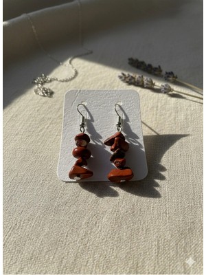 Meneva Aksesuar Jasper Doğal Taş Küpe