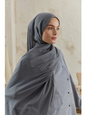 QEF Soft Line Pamuk Şal Antrasit