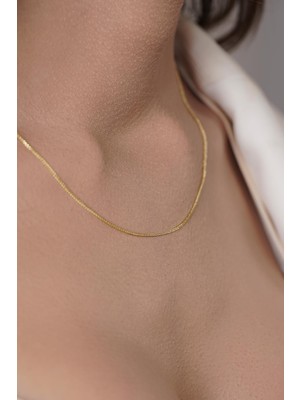 Fiyonk Kuyumculuk 14 Ayar Altın Ipek Zincir Kolye