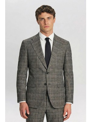 Giotelli Siyah 6 Drop Polyester Viskon Karışımlı Erkek Takım Elbise