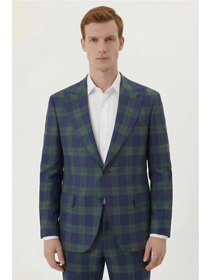 Sabri Özel Giotelli Erkek Yeşil Dar Kesim Slim Fit Viskon Dokuma Normal Bel 6 Drop Takım Elbise