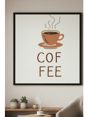 Safir Design Mutfak ve Kahve Köşesi Için Illüstrasyon Çerçeveli Tablo