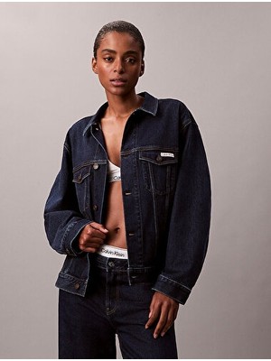 Calvin Klein Kadın Classic Trucker Denim Ceket