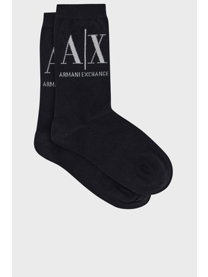Armani Exchange Pamuklu Logolu Çorap Bayan Çorap 946020 CC401 00020