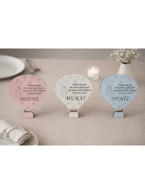 Balon Temalı Magnet Kişiye Özel 25 Adettir No1