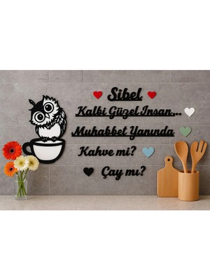 Mutfak Duvar Süsü Yazı Şeklinde Şık Tasarım No 131