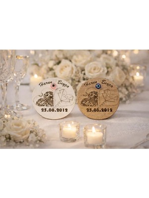 Magnet Kişiye Özel 25 Adettir Düğün Nişan Söz Kına No 10