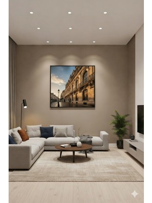 Safir Design Nostaljik Şehir Manzarası Modern Çerçeveli Tablo