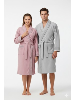 Özdilek Nev Marka Liwt Aile Bornoz Seti 6 Parça Gri-Pudra (Nev,özdilek Grubuna Ait Bir Markadır)