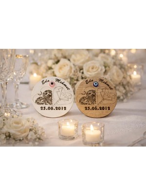 Magnet Kişiye Özel Düğün Nişan Söz Kına Için No8