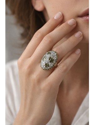 Versein Atelier Dubai Özel Tasarım Zirkon Taşlı Çelik Ayarlanabilir Yüzük