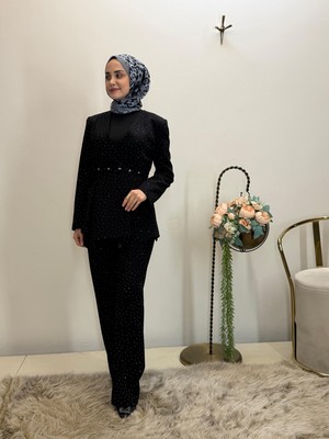 JOOQSTORE Taşlı Ceket Takım