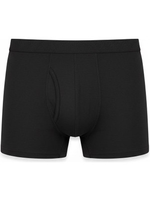 Five Pocket Düz Renk Erkek Tekli Boxer Siyah